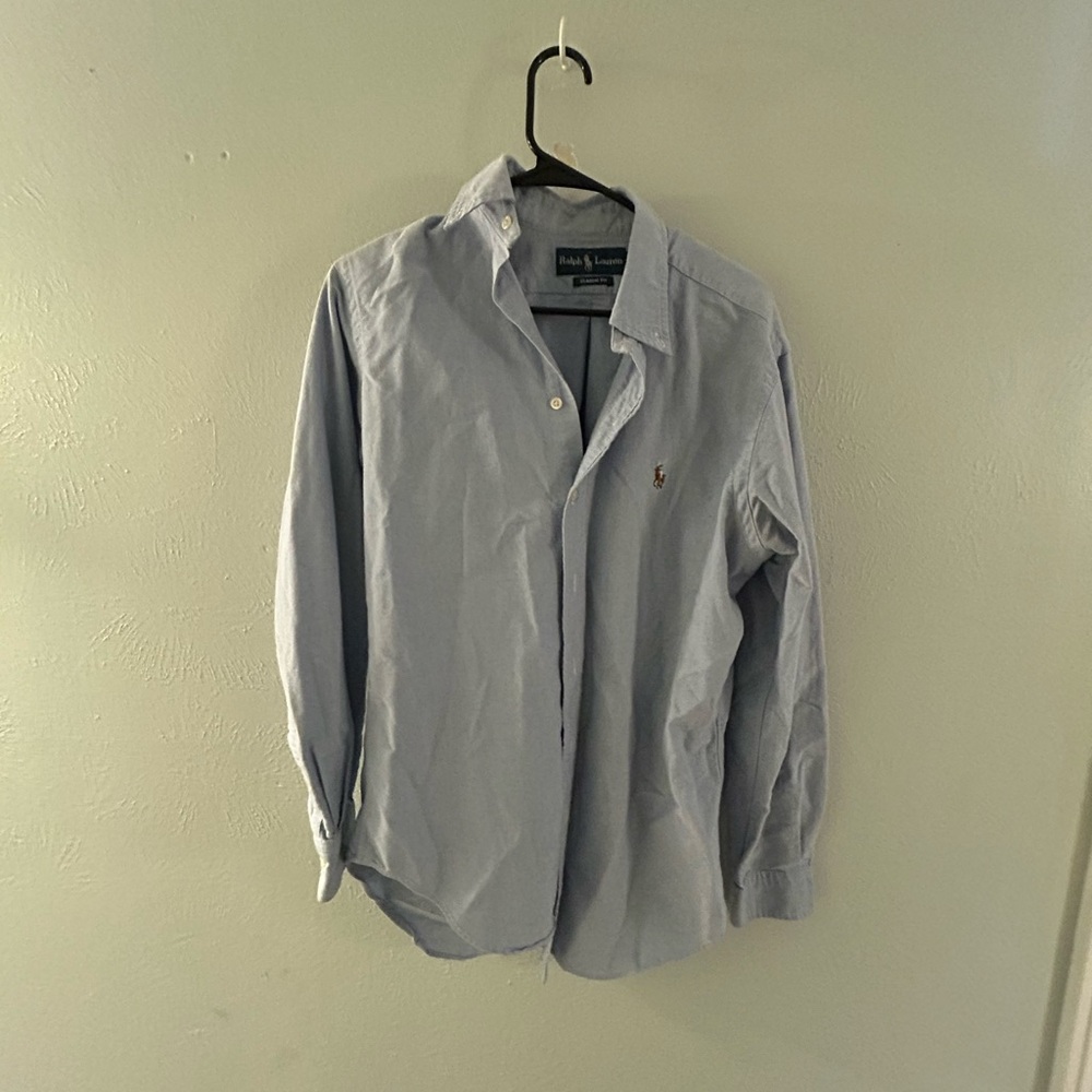 Ralph Lauren Men's Sky Blue Button-Up Shirt